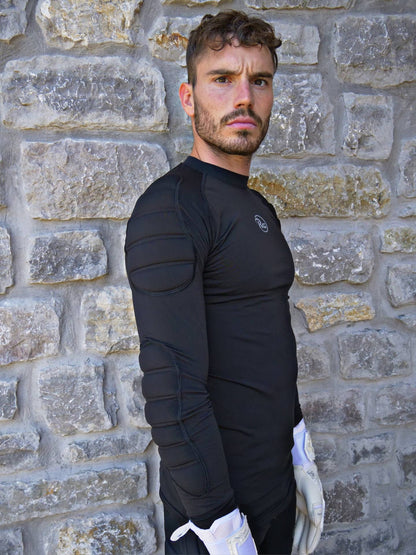 Compression T-shirt Padded Foam Black