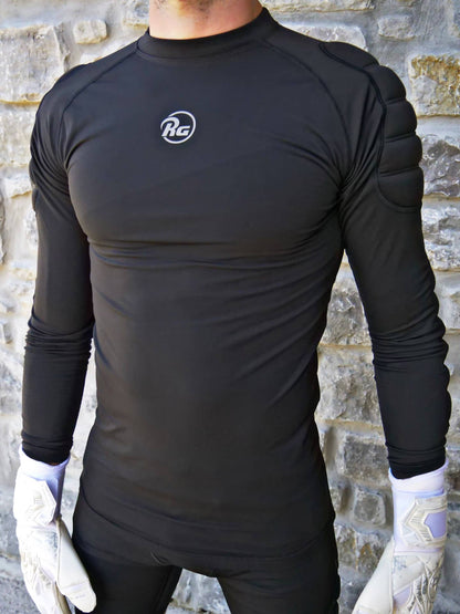 Compression T-shirt Padded Foam Black